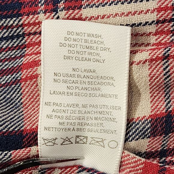 Thread & Supply Jacket Womens M Denim Flannel Lined Sherpa Collar Trucker Casual - Picture 9 of 12